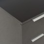 Credenza Nero Lucido 60x35x80 cm in Legno Multistrato