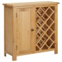 Cantinetta per 11 Bottiglie 80x32x80 cm in Legno Massello di Rovere