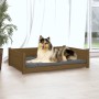 Cuccia per Cani Miele 95,5x65,5x28cm in Legno Massello di Pino