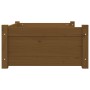 Cuccia per Cani Miele 75,5x55,5x28cm in Legno Massello di Pino