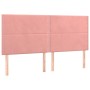 Letto a Molle con Materasso e LED Rosa 200x200 cm in Velluto