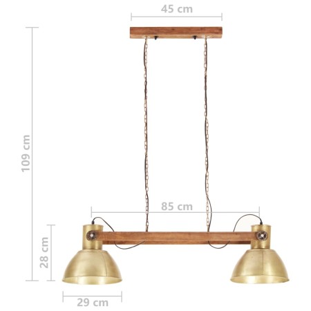 Lampada a Sospensione Industriale 25 W Ottone 109 cm E27