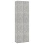 Armadio da Ufficio Grigio Cemento 60x32x190cm Legno Multistrato