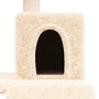 Albero per Gatti con Tiragraffi in Sisal Crema 82 cm