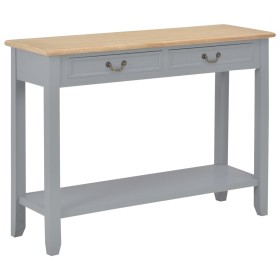 Tavolo Consolle Grigio 110x35x80 cm in Legno