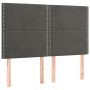 Letto a Molle con Materasso e LED Grigio Scuro 140x190 cm