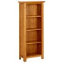 Libreria a 4 Ripiani 45x22x110 cm in Legno Massello di Rovere