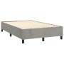 Letto a Molle Materasso e LED Grigio Chiaro 120x200 cm Velluto