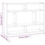 Mensola a Muro Grigio Sonoma 75x16x55 cm in Legno Multistrato