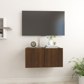 Mobile TV Pensile Rovere Marrone 60x30x30 cm Legno Multistrato