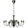 Lampadario Stile Antico Metallo Nero Lampadine 8 x E14