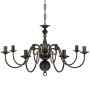 Lampadario Stile Antico Metallo Nero Lampadine 8 x E14