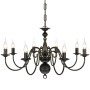 Lampadario Stile Antico Metallo Nero Lampadine 8 x E14