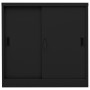 Armadio per Ufficio Anta Scorrevole Nero 90x40x90cm Acciaio