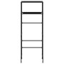 Rastrelliera per Bagno a 2 Livelli Nera 53,5x28x143 cm Ferro
