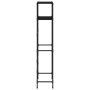 Rastrelliera per Bagno a 2 Livelli Nera 53,5x28x143 cm Ferro