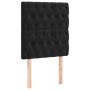 Letto a Molle con Materasso e LED Nero 100x200 cm in Velluto