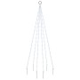 Albero di Natale Pennone Bianco Freddo 108 LED 180 cm