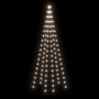 Albero di Natale Pennone Bianco Freddo 108 LED 180 cm