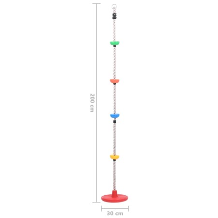 Fune da Arrampicata Oscillante con Piattaforme e Disco 200 cm