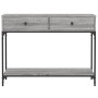Tavolino Consolle Grigio Sonoma 100x34,5x75cm Legno Multistrato