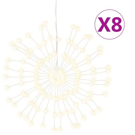 Illuminazioni di Natale Galassia 140 LED 8pz Bianco Caldo 17 cm