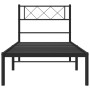 Giroletto con Testiera in Metallo Nero 107x203 cm