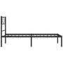 Giroletto con Testiera in Metallo Nero 107x203 cm