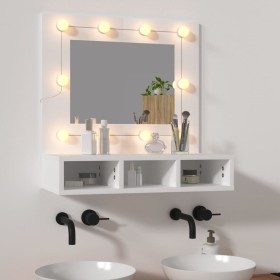 Mobile a Specchio con LED Bianco 60x31,5x62 cm