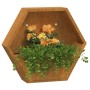 Fioriere da Parete 2 pz Ruggine in Acciaio Corten 46x10x40 cm