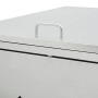 Copribidone per Spazzatura Quadruplo 240 L in Acciaio Inox