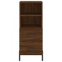 Credenza Rovere Marrone 34,5x34x180 cm in Legno Multistrato