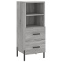 Credenza Grigio Sonoma 34,5x34x180 cm in Legno Multistrato