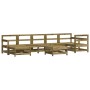 Set Salotto da Giardino 8 pz in Legno Impregnato di Pino