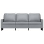 Divano a 3 Posti Grigio Chiaro 180 cm in Tessuto