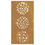 Decorazione Muro da Giardino 105x55 cm Foglia Acciaio Corten