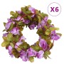 Ghirlande Fiori Artificiali 6 pz Viola Chiaro 250cm