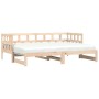 Divano Letto con Letto Estraibile 90x190 cm Legno Massello Pino