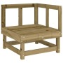 Set Salotto da Giardino 10 pz in Legno Impregnato di Pino