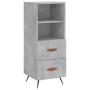 Credenza Grigio Cemento 34,5x34x180 cm in Legno Multistrato