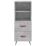 Credenza Grigio Cemento 34,5x34x180 cm in Legno Multistrato