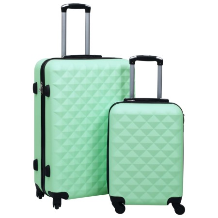 Set Valigie Trolley a Custodia Rigida 2 pz Menta in ABS