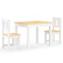 Set Tavolo e Sedie per Bambini 3 Pezzi Bianco e Beige in MDF