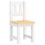 Set Tavolo e Sedie per Bambini 3 Pezzi Bianco e Beige in MDF