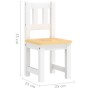 Set Tavolo e Sedie per Bambini 3 Pezzi Bianco e Beige in MDF