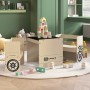 Set Tavolo e Sedia per Bambini 3 pz Auto Fuoristrada in MDF