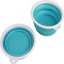 FLAMINGO Tazza da Viaggio Animali Acqua/Cibo 2-in-1 Trinka Blu Grigio