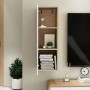 Mobile TV Bianco e Rovere Sonoma 30,5x30x90cm Legno Multistrato