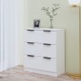 Credenza Bianco Lucido 60x30x70 cm in Legno Multistrato