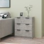 Credenza Grigio Cemento 60x30x70 cm in Legno Multistrato